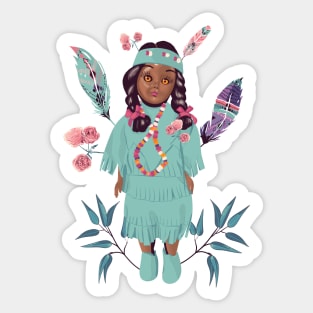 Native American Indian doll Sticker